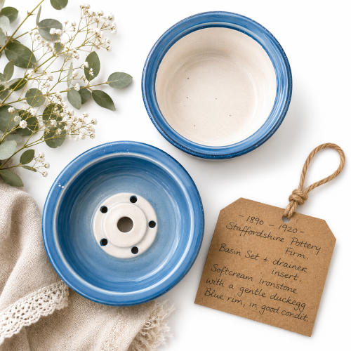Up-Cycled Soap Dish - 1890-1920 Set of Staffordshire pottery