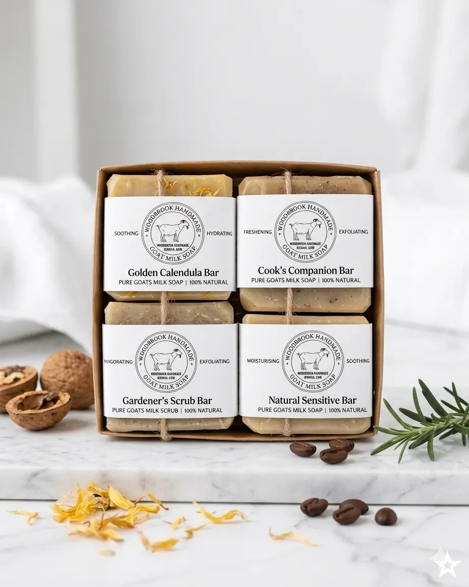 set of 4 goats milk soap